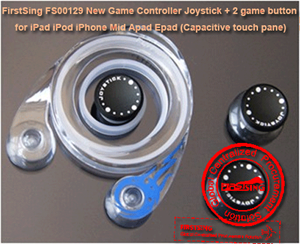 FirstSing FS00129 New Game Controller Joystick + 2 game button for iPad iPod iPhone Mid Apad Epad (Capacitive touch pane) の画像