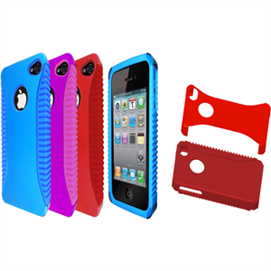 Image de FirstSing FS09239 for iPhone 4S 4G (AT&T) Bi-Layered Protector Case with Side Grip