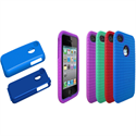 FirstSing FS09234 for iPhone 4S 4G 2 in1 Hybrid Blue/Green hard case silicone cover の画像