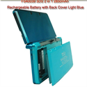 Изображение FirstSing FS40039 for  3DS 2 in 1 2850mAh Rechargeable Battery with Back Cover Light Blue