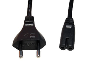 Picture of FirstSing FS33014 European Power Cable C7 Connector To Type F Male 6 Ft