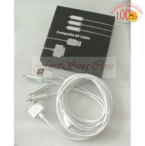 Изображение FirstSing FS27016 composite AV/USB cable for iPad/iPhone 4G/3GS/3G/iPod
