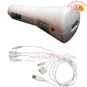 Image de FirstSing FS25041 6in1 USB Car Power Charger for NDSi/NDSL/NDS/GBA SP/PSP/MINI 5P/iPOD/iPhone