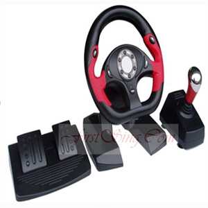 Image de Firstsing FS10013 PC(USB) Wired Racing Wheel With Foot Pedal And Hand Gear Stand