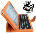 FS00316 for iPad mini 7 Carry-on Deluxe Bluetooth Keyboard Synthetic Leather Book Style Folio Case