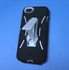 FS09329  Dual Layer Defender Kick Stand Impact Hard Case Cover Black for iPhone 5 