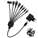 Image de World Premiere FS40104A 16 in 1 Universal Charger - Compatible iPhone3/3GS/4/4S/iPad/PS Vita / PSP / GPS / DS