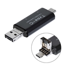 3 in 1 OTG Type-c USB 3.1 Card Reader Multi Memory Cardreader Micro Combo to 2 Slot TF SD for Smartphone Windows Firstsing の画像