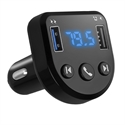 Bluetooth FM MP3 Transmitter Dual USB Car Charger QC 3.0