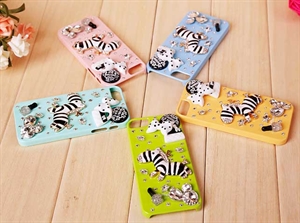 Изображение 3D Zebra Bow Crystal Bling Finished Case Cover Skin for Apple iPhone 5 5s