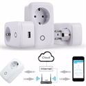 Firstsing Remote Control Timer Switch WiFi Plug Smart Outlet USB Power Socket for IOS Android