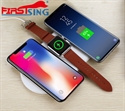 Firstsing 3 in 1 Qi Wireless Fast Charger with Three Charging Pad for Apple Watch Series iPhone 8 iPhone X Samsung Galaxy S8 of Qi-Enabled Devices