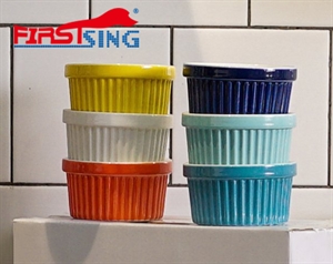 Picture of Firstsing Round Bakeware baking cup Color Ceramic Deep Baking Tray Microwave and Oven Safe by Kÿchen