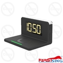 Изображение Firstsing Multi-Function Three-in-one Qi 10W Fast Wireless Charger Night Light Desktop Desk Alarm Digital Hd Clock Vertical Bracket