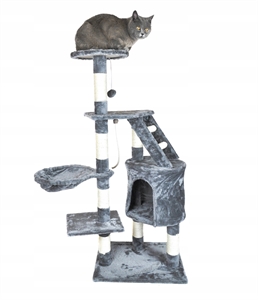 Cat Tree Stand House Furniture Kittens Activity Tower with Scratching Posts Kitty Pet Play House の画像