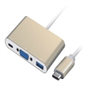 USB 3.1 Type-C to VGA Monitor USB OTG Charger Adapter for New Macbook の画像