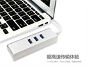 3 Port Aluminum USB 3.0 Hub With SD Card Reader の画像