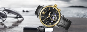 Leather waterproof hollow automatic mechanical watches の画像