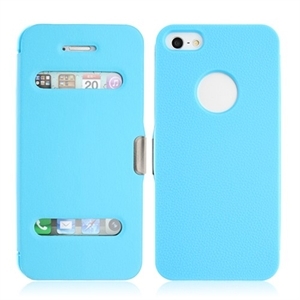 Back Plastic Case With Leather Cover for iPhone 5 の画像